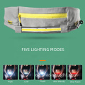 Neues wasserdichtes Typ-C wiederaufladbarer LED-LED-Tailentasche Pack Outdoor Sportgürtel Beutel Nachtwarnung sichtbares Fanny Pack Leuchte